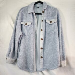 Wild Fable Light Blue Sherpa Jacket